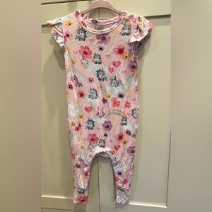 Posh Peanut Pink Unicorn Romper